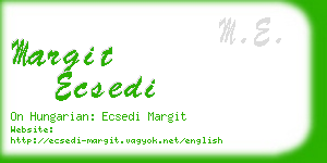 margit ecsedi business card